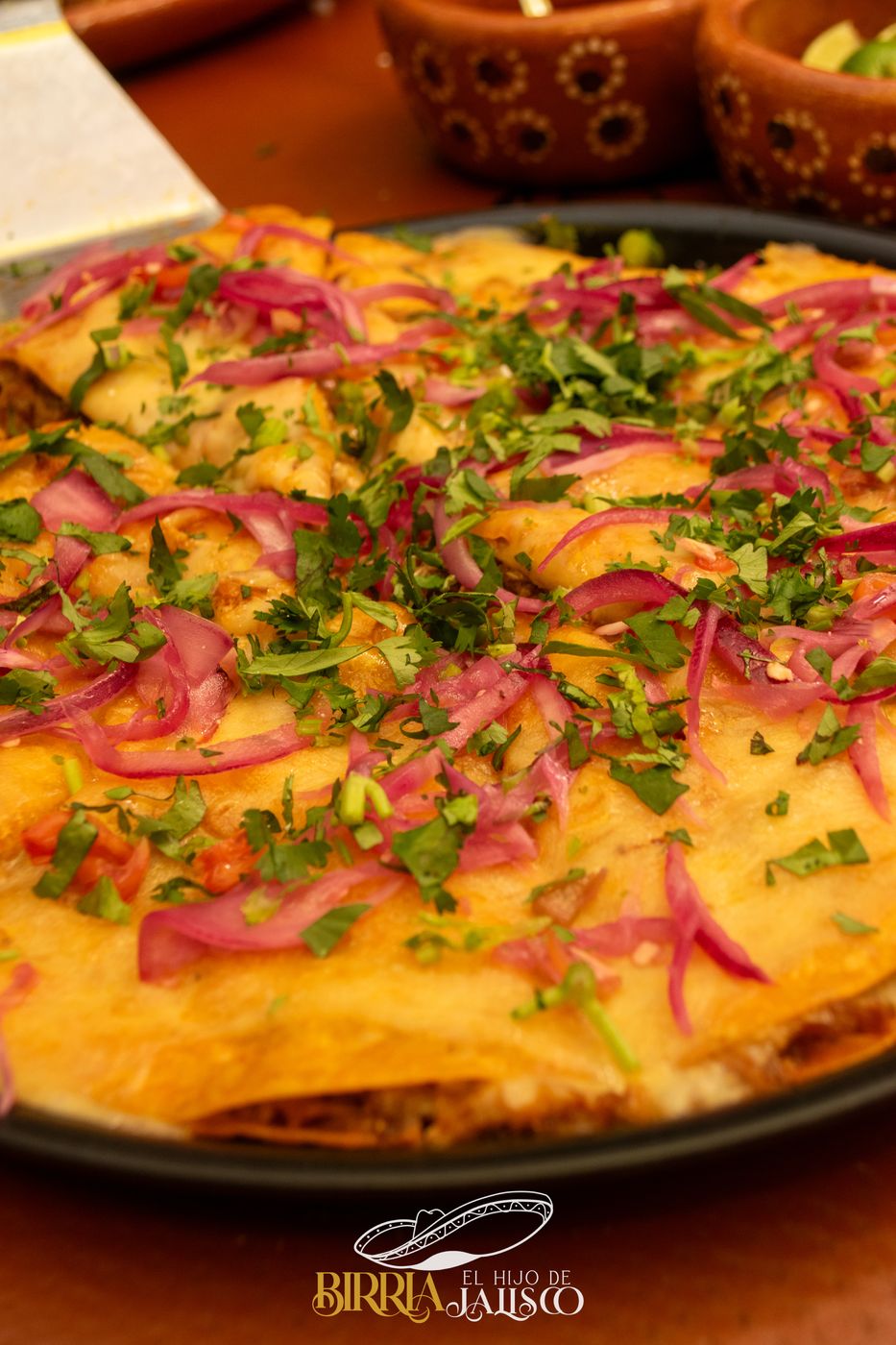 Pizzabirria completa para compartir