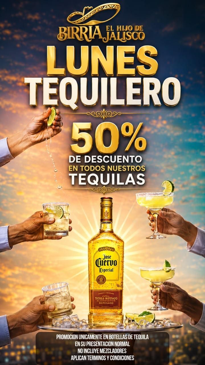 Lunes tequilero: 50% de descuento en tequilas