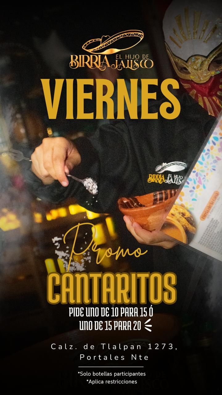 Viernes de cantaritos: pide de 10 y llevate de 15